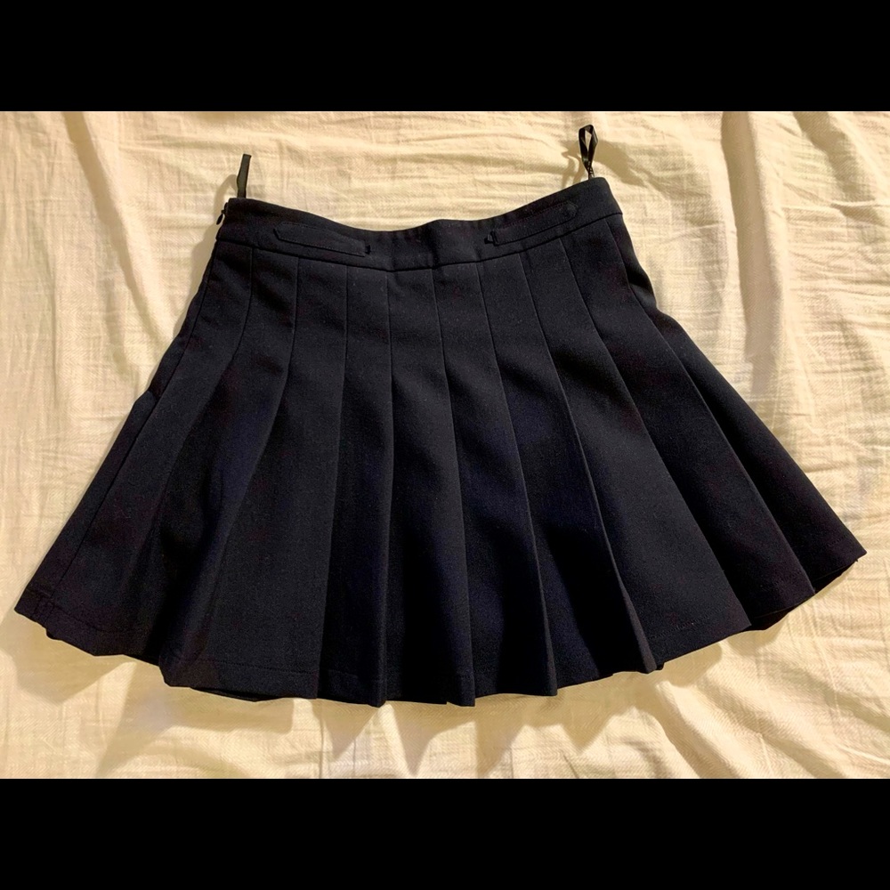 Pleated skirt navy